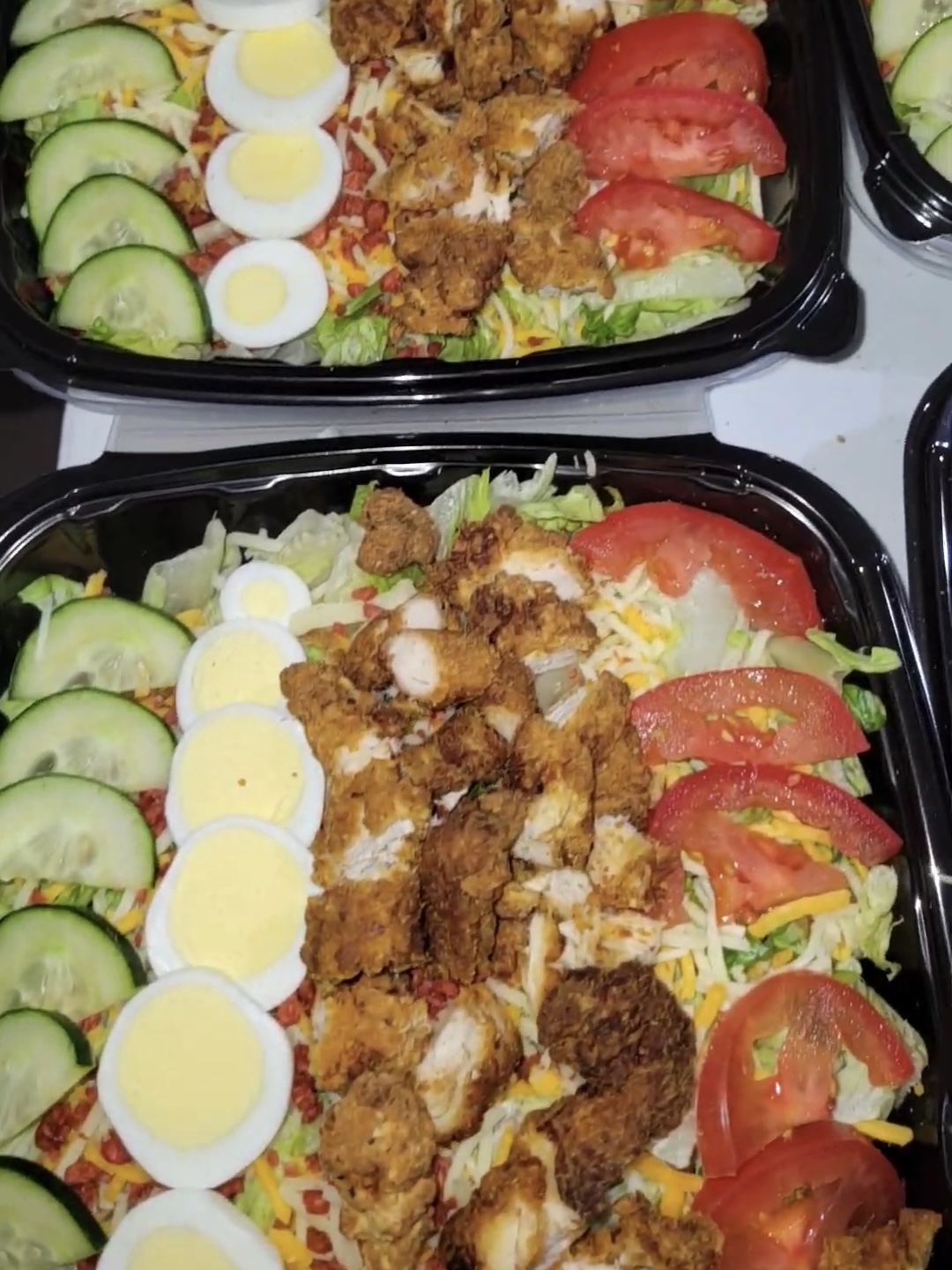 Crispy Chicken Salad - Golden fried chicken meets fresh greens